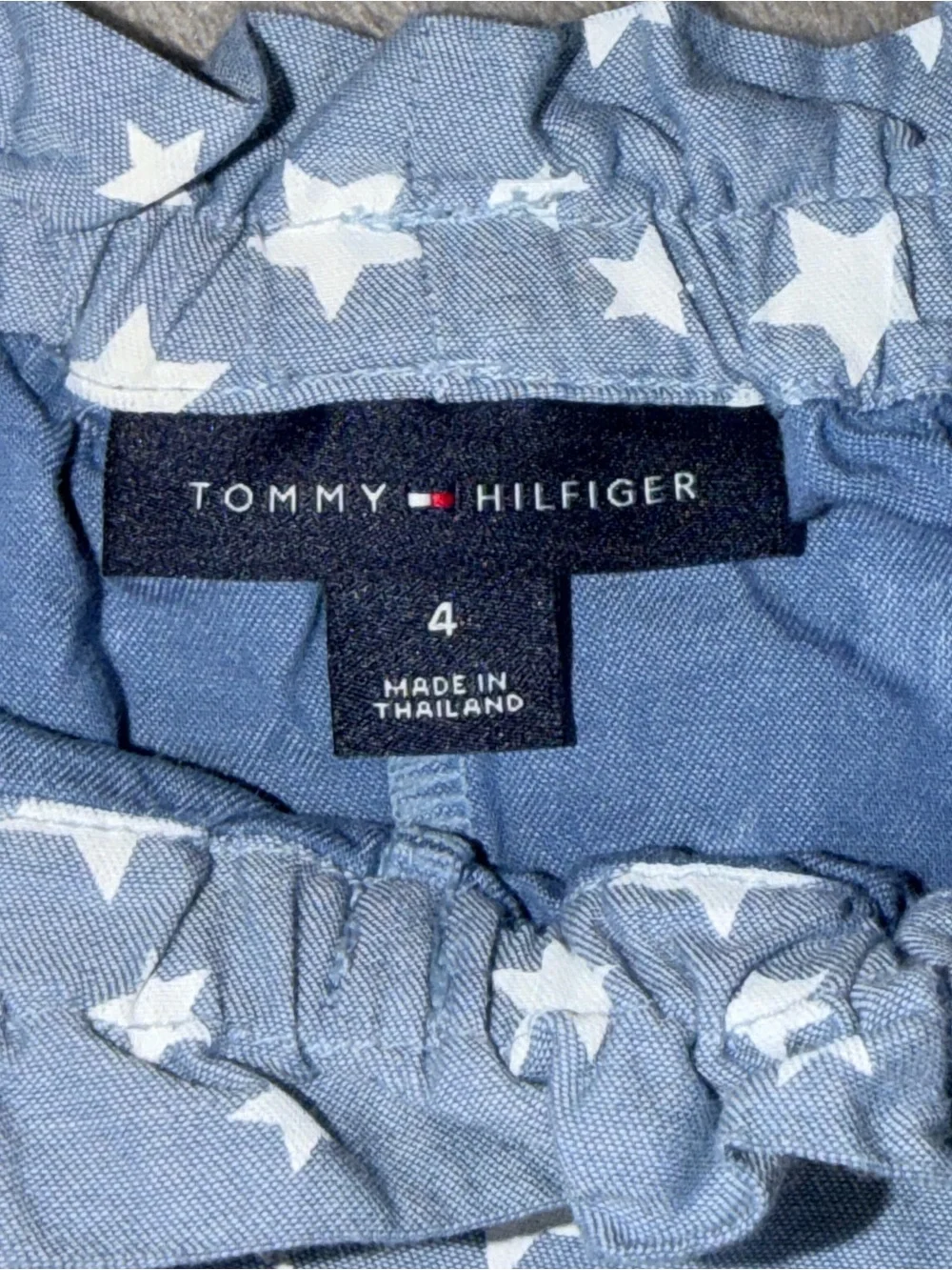 Tommy Hilfiger Light Blue & White Star Ruffle Tank + Shorts Set